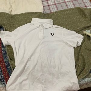 White True Religion Polo Shirt
